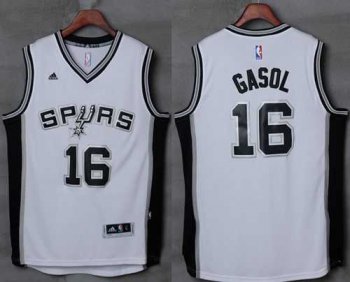 San Antonio Spurs #16 Pau Gasol White Stitched NBA Jersey