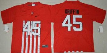 Ohio State Buckeyes #45 Archie Griffin Red Alternate Elite Stitched NCAA Jersey