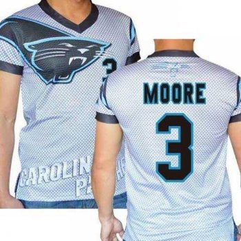 Carolina Panthers #3 Derek Anderson Stretch Name Number Player Personalized White Mens Adults NFL T-Shirts Tee Shirts