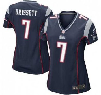 Women's Nike New England Patriots #7 Jacoby Brissett Game Navy Blue Team Color NFL Jersey