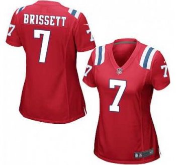 Women's Nike New England Patriots #7 Jacoby Brissett Game Red Alternate NFL Jersey