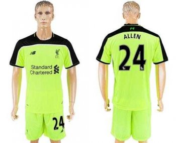 Liverpool #24 Allen Sec Away Soccer Club Jersey