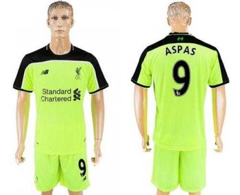 Liverpool #9 Aspas Sec Away Soccer Club Jersey