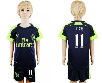 Arsenal #11 Ozil Sec Away Kid Soccer Club Jersey