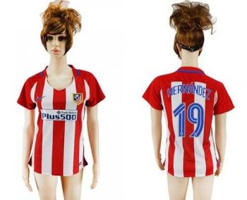 Women's Atletico Madrid #19 Hernandez Home Soccer Club Jersey