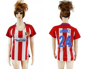 Women's Atletico Madrid #24 Gimenez Home Soccer Club Jersey