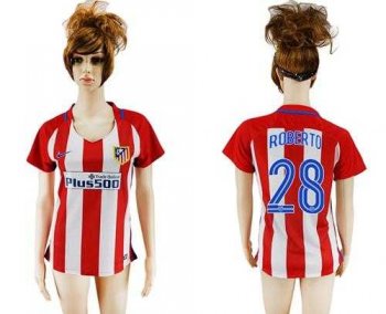 Women's Atletico Madrid #28 Roberto Home Soccer Club Jersey