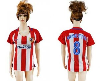 Women's Atletico Madrid #8 Kranevitter Home Soccer Club Jersey