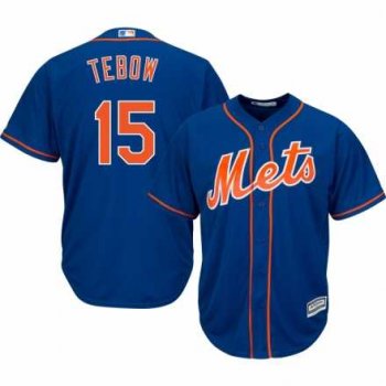 Men's New York Mets #15 Tim Tebow Majestic Blue Cool Base Player Jersey