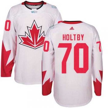 Team CA. #70 Braden Holtby White 2016 World Cup Stitched NHL Jersey