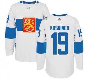 Team Finland #19 Mikko Koskinen White 2016 World Cup Stitched NHL Jersey