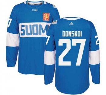 Team Finland #27 Joonas Donskoi Blue 2016 World Cup Stitched NHL Jersey