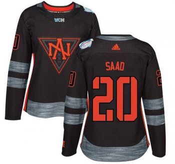 Women's Team North America #20 Brandon Saad Black 2016 World Cup Stitched NHL Jersey