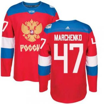 Team Russia #47 Alexey Marchenko Red 2016 World Cup Stitched NHL Jersey