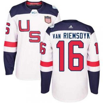 Youth Team USA #16 James van Riemsdyk White 2016 World Cup Stitched NHL Jersey