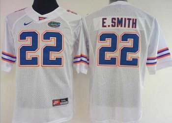 Women's Florida Gators #22 Emmitt Smith White Stitched NCAA Jersey