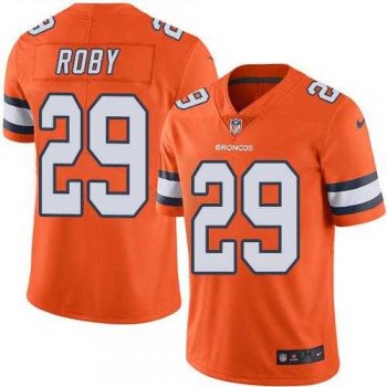 Nike Denver Broncos #29 Bradley Roby Orange Men's Stitched NFL Limited Rush Jersey