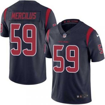 Nike Houston Texans #59 Whitney Mercilus Navy Blue Men's Stitched NFL Limited Rush Jersey