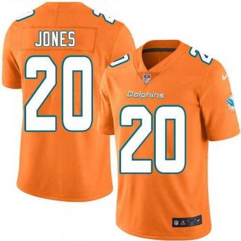 Nike Miami Dolphins #20 Reshad Jones Orange Men's Stitched NFL Limited Rush Jersey