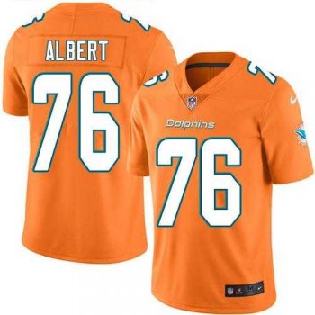 Nike Miami Dolphins #76 Branden Albert Orange Men's Stitched NFL Limited Rush Jersey