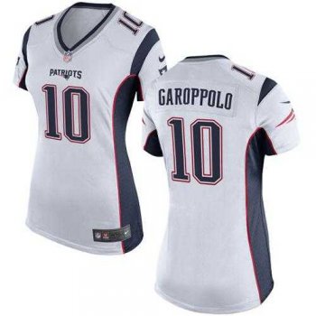 Women's Nike New England Patriots #10 Jimmy Garoppolo White Stitched NFL New Elite Jersey