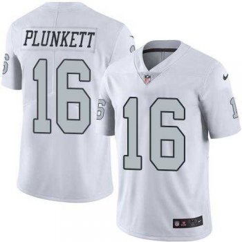 Nike Oakland Raiders #16 Jim Plunkett White Men's Stitched NFL Limited Rush Jersey