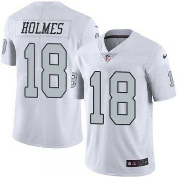 Nike Oakland Raiders #18 Andre Holmes White Men's Stitched NFL Limited Rush Jersey