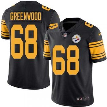 Nike Pittsburgh Steelers #68 L.C. Greenwood Black Men's Stitched NFL Limited Rush Jersey