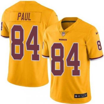 Nike Washington Redskins #84 Niles Paul Gold Men's Stitched NFL Limited Rush Jersey