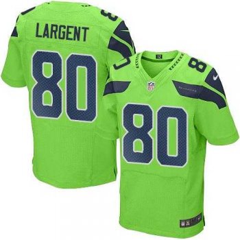 Nike Seattle Seahawks #80 Steve Largent Green Men's Stitched NFL Elite Rush Jersey