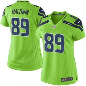 Women's Nike Seattle Seahawks #89 Doug Baldwin Green Stitched NFL Limited Rush Jersey