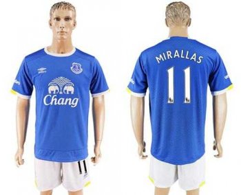 Everton #11 Mirallas Home Soccer Club Jersey