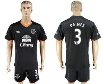 Everton #3 Baines Away Soccer Club Jersey