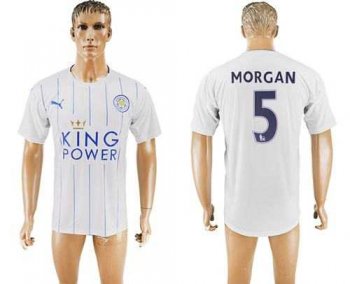 Leicester City #5 Morgan SEC Away Soccer Club Jersey