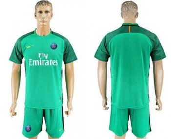 Paris Saint-Germain Blank Green Goalkeeper Soccer Club Jersey