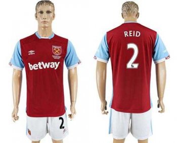 West Ham United #2 Reid Home Soccer Club Jersey