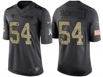 Nike Carolina Panthers #54 Shaq Thompson Men's Stitched Black NFL Salute to Service Limited Jerseys