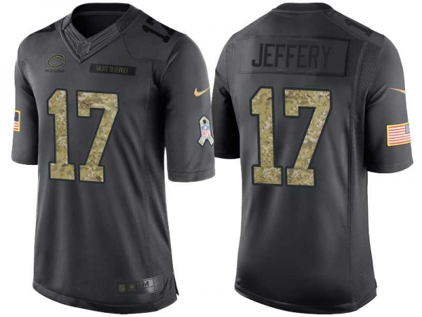 Nike Chicago Bears #17 Alshon Jeffery Men's Stitched Black NFL Salute to Service Limited Jerseys