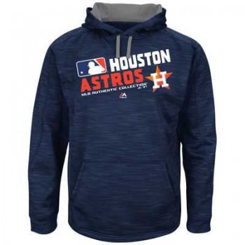 Men's Houston Astros Big & Tall On-Field Navy Team Choice Streak Therma Base Fleece Hoodie