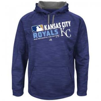 Men's Kansas City Royals Big & Tall On-Field Royal Team Choice Streak Therma Base Fleece Hoodie