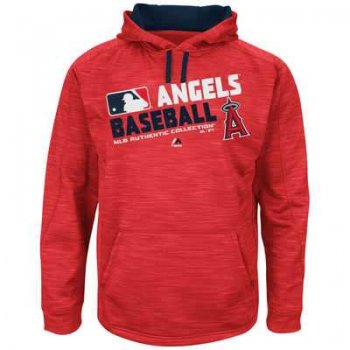 Men's Los Angeles Angels of Anaheim Big & Tall On-Field Red Team Choice Streak Therma Base Fleece Hoodie