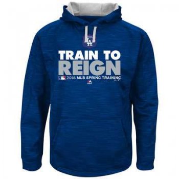 Men's Los Angeles Dodgers Royal Train To Reign Spring Streak Fleece Hoodie