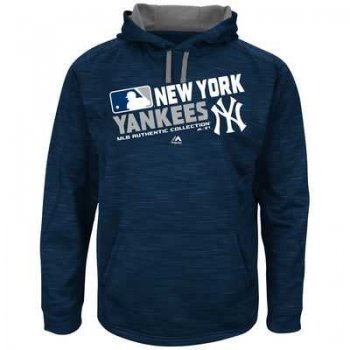 Men's New York Yankees Big & Tall On-Field Navy Team Choice Streak Therma Base Fleece Hoodie