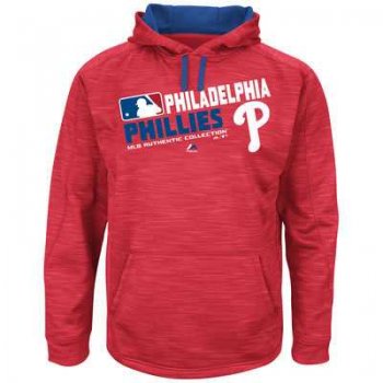 Men's Philadelphia Phillies Authentic Collection Red Team Choice Streak Hoodie