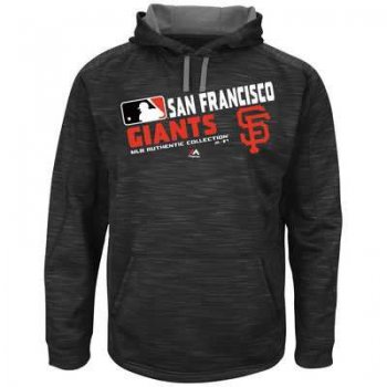 Men's San Francisco Giants Big & Tall On-Field Black Team Choice Streak Therma Base Fleece Hoodie