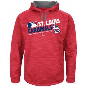 Men's St. Louis Cardinals Big & Tall On-Field Red Team Choice Streak Therma Base Fleece Hoodie