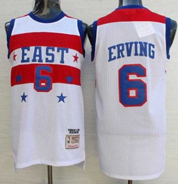 Philadelphia 76ers #6 Julius Erving White 1980 All Star Stitched NBA Jersey