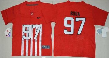 Youth Ohio State Buckeyes #97 Joey Bosa Red Alternate Elite Stitched NCAA Jersey