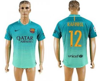 Barcelona #12 Rafinha Sec Away Soccer Club Jersey