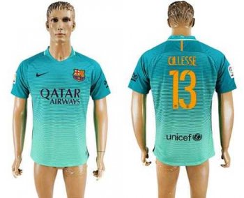 Barcelona #13 Cillesse Sec Away Soccer Club Jersey